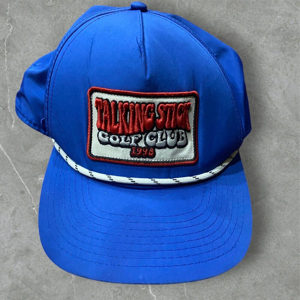 Pukka Vintage "Talking Stick" 1998 Golf Club Vintage Blue Snapback Hat Mens OS
